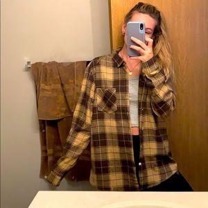 Tan oversized flannel